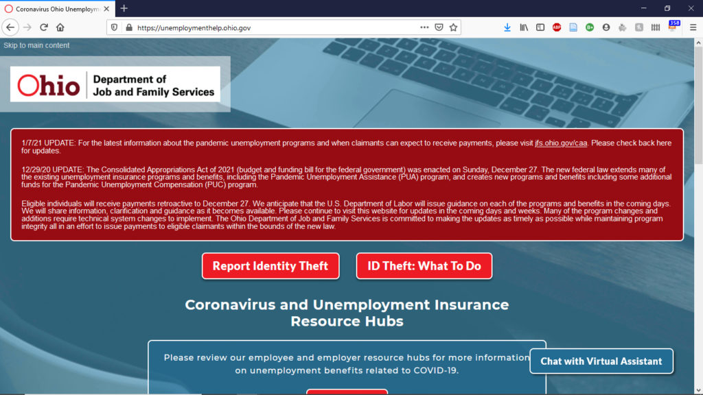 ODJFS web